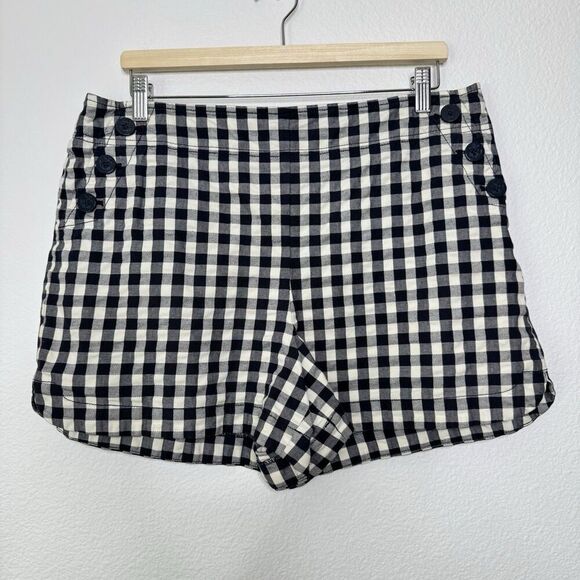 LOFT Pants - Ann Taylor Loft Shorts Size 14 Plaid Blue Sailor Preppy Summer Gingham Nautical